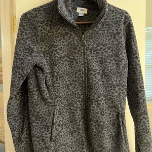 Leopard print zip up